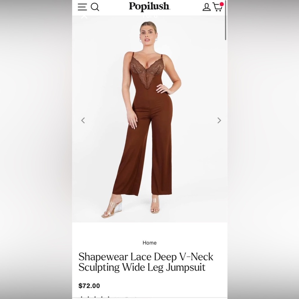 POPILUSH BROWN JUMPSUIT size XL